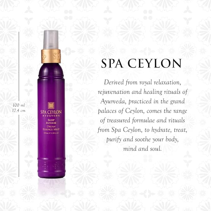SPA CEYLON Sleep Intense Dream Essence Mist, All-Natural Skin Care Spray for Bedtime Ritual, Calming Body & Fragrance Mist, Suitable for All Skin Types, 100ml