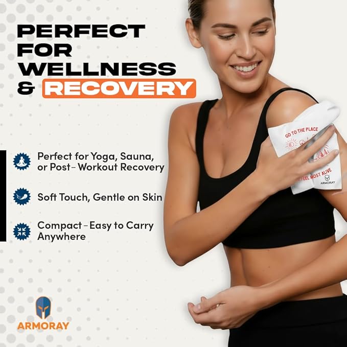 ARMORAY Sweat Absorbing Towel Handkerchief – Quick-Dry Microfiber Gym Towels for Face, Hands & Body – Workout Towel for Men, Sport Rag, Perfect for Tennis, Pickleball & Sauna Use by Women