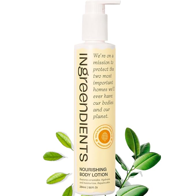 Ingreendients Hand & Body Lotion With Organic Cocoa Butter & Shea Butter - With Ceramides, Moisturizes and Rejuvenates Skin, Natural, Non Toxic, Vegan