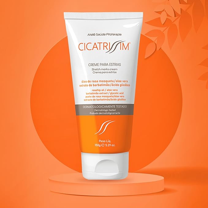 Cicatrissim Stretch Mark Cream for Red and White Striae - Softens Stretch Marks, Evens Skin Tone, and Firms Skin - All Skin Types - 150g