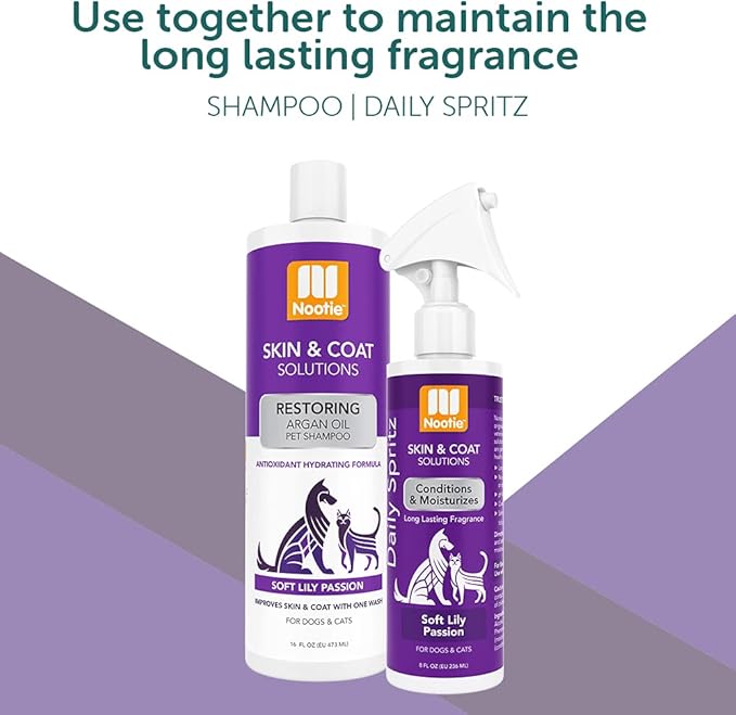 Nootie - Pet Shampoo for Sensitive Skin - Revitalizes Dry Skin & Coat - Natural Ingredients - Gentle Dog Shampoo - Cleans & Conditions