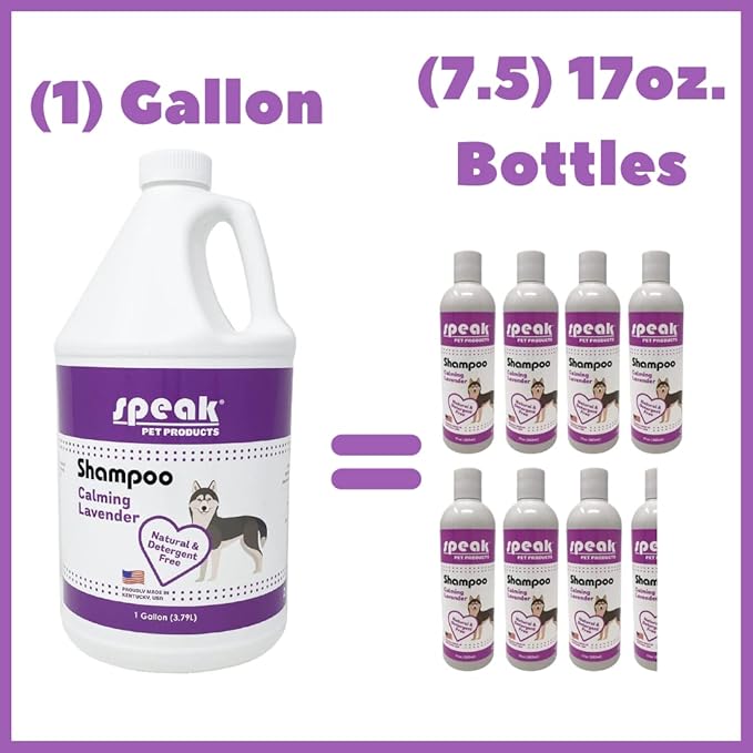 Natural Dog Shampoo with Pump, Calming Lavender, 1 Gallon