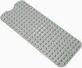 Amazon Basics Non-Slip Bath Mat with Suction Cups for Tub and Shower, 40" x 16", Grey
