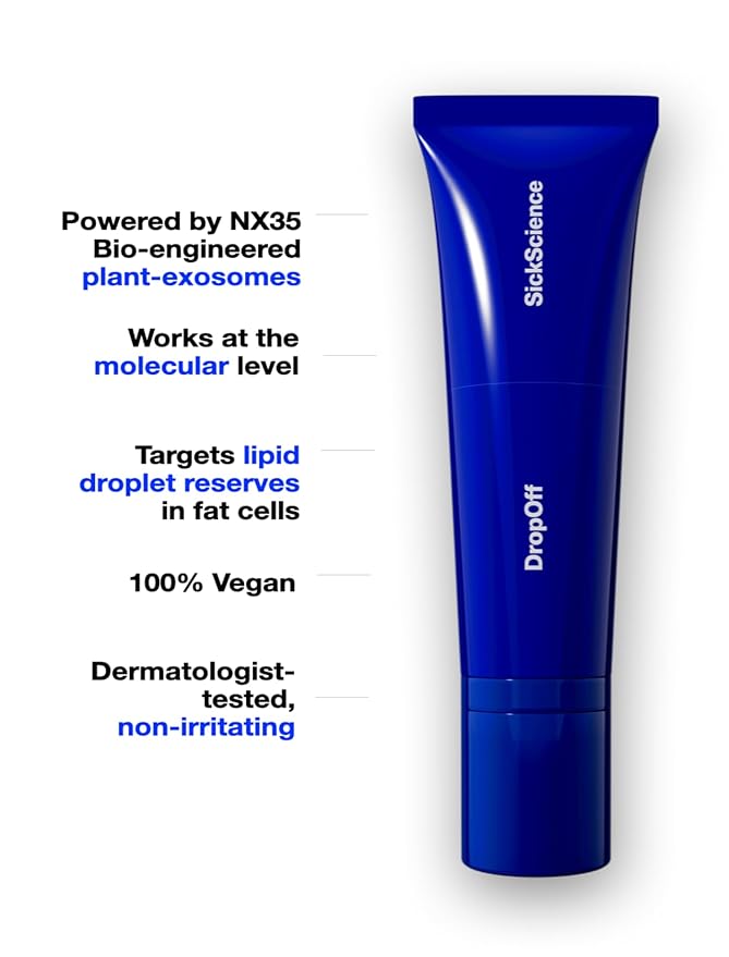 SickScience DropOff Advanced Exosome Body Firming & Sculpting Cream | Targets Stretch Marks, Cellulite, the Belly Area & Loose Skin, Including After Pregnancy, 100ml