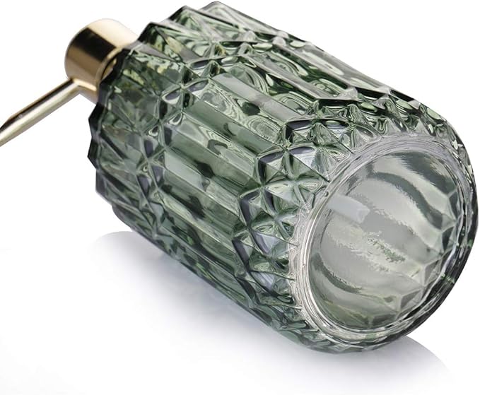 Soap Dispenser with Pump, Refillable Liquid Hand Soap Dish Soap Dispensers for Bathroom Counter, Kitchen Sink (Green)