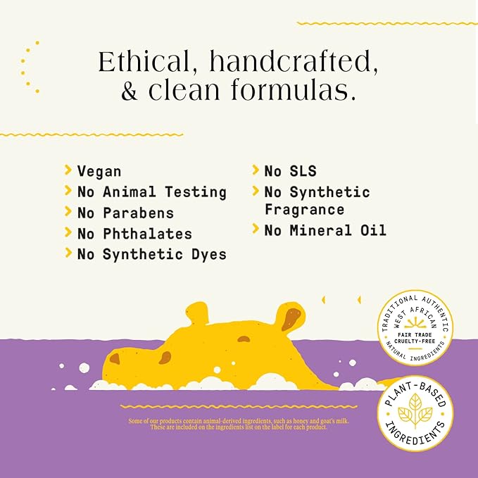 Alaffia Babies and Kids Bubble Bath, Gentle Baby Essentials for Delicate Skin, Cleansing & Calming Bubbles, Plant Based Formula, Vegan, Lemon Lavender (2 Pack - 32 Fl Oz Ea)