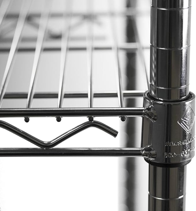 Shelving Inc. 24" d x 30" w x 72" h Chrome Wire Shelving with 6 Tier Shelves, Weight Capacity 800lbs Per Shelf