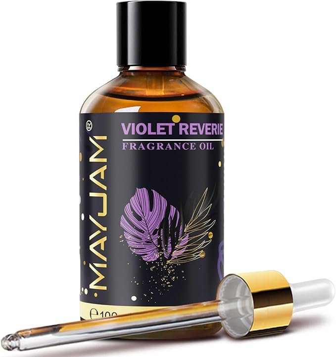 Violet Reverie Fragrance Oil Essential Oil, MAYJAM 3.38FL.OZ Violet Reverie Oil for Diffusers for Home, Long Lasting Scented Oils for Soap Candle Making - 100ML