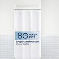 LiBa Bathroom Shower Curtain - Waterproof Plastic Shower Curtain Premium PEVA Non-Toxic with Rust Proof Grommets White 8G Bathroom Accessories 36x72