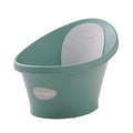 Shnuggle Newborn Baby Bath | Built in Support Bump and Soft Backrest | Suitable from Newborn | Bath Seat Support Includes Plug | Eucalyptus Green