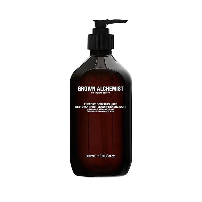 Grown Alchemist Energize Body Cleanser. Chamomile, Bergamot & Rose Body Cleanser. Gentle Body Wash. Hydrates & Cleanses Skin (500 ml)