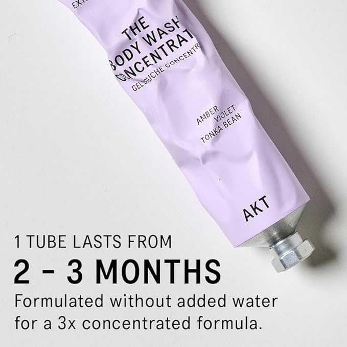 AKT The Body Wash Concentrate 3.4 Fl Oz, Natural Shower Gel with Skin-Balancing Prebiotics, Body Wash Women & Men, with Olive Squalane & Vitamin E, Sc.05 Columbia Road, All Genders