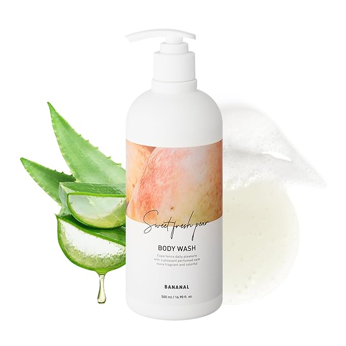 Korean Body Wash with Hyaluronic Acid & Aloe – Hydrating Moisturizing Cleanser for All Skin – Infused with Natural Extracts – Paraben & Silicone-Free – Sweet Fresh Pear, 500ml / 16.9 fl oz