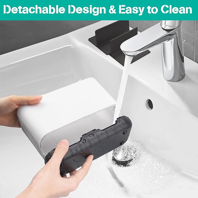 Toothbrush Holders for Bathrooms, Electric Toothbrush and Toothpaste Holder with Adjustable Dividers and Drainage, Kids Toothbrush Organizer for Bathroom Countertop