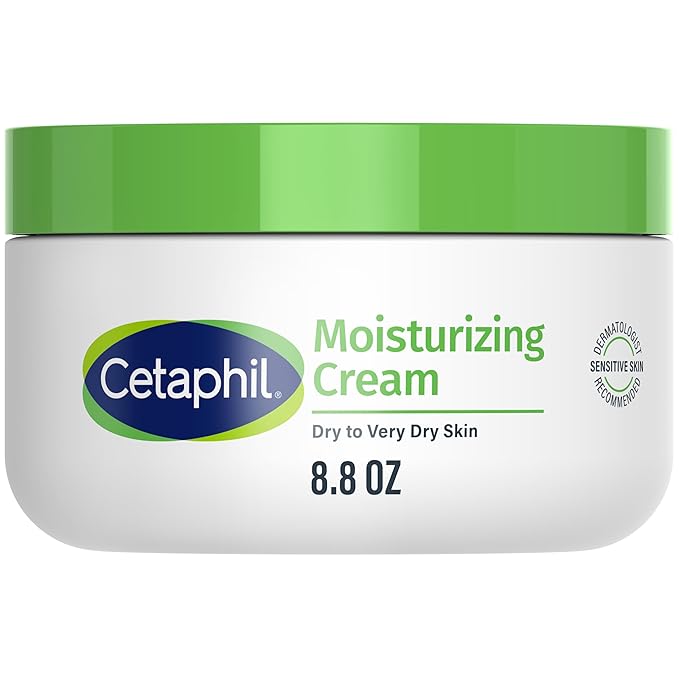 Cetaphil Face & Body Moisturizer, Hydrating Moisturizing Cream for Dry to Very Dry, Sensitive Skin, NEW 8.8 oz, Fragrance Free, Non-Comedogenic, Non-Greasy (Packaging May Vary)