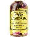 BEAUTE DE PROVENCE Multi-Use Oil for Face, Body and Hair - Organic Blend of Apricot, Vitamin E and Sweet Almond Oil Moisturizer for Dry Skin, Rose Petals, Bergamot Essential Oil - 4 Fl Oz