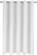 River Dream Fabric Shower Curtain No Hooks Needed - TPU Lining & No Liner Required, Hotel Shower Curtain for Bathroom with Built-in Hooks & Bottom Magnets, Waterproof, White, 71x74