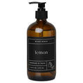 River Birch Lemon Scented Natural Hand Soap - Handmade Soap - Moisturizing Hand Wash with Amber Glass Dispenser - Luxury Scented Hydrating Hand Soap - Vegan and Non-Toxic - 16 Fl Oz