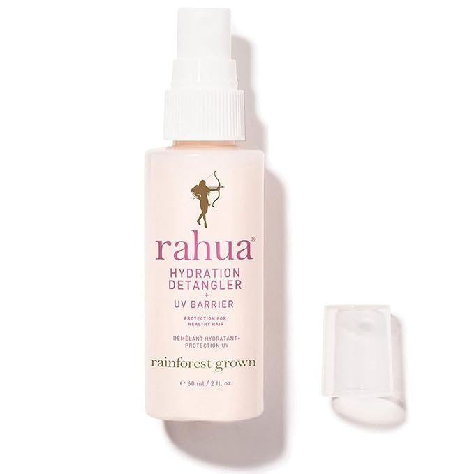 Rahua Hydration Detangler Spray + UV Barrier, Vegan Leave In Hair Spray, Travel Size, Conditioner for Added Shine, Damage Protection & Frizz Control, Rahua Oil, Morete & Mango, All Hair Types, 2 Fl Oz