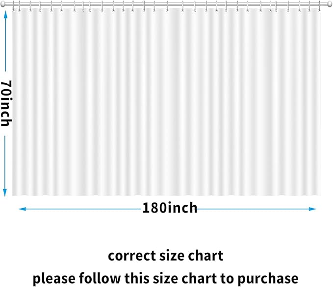 Clawfoot Tub Shower Curtain Liner 180x70 Inch Shower Curtain Warp Around Extra Wide Bath Curtain Round Bathroom Water Repellent Plastic with 36 Metal Hooks with Magnets PEVA Waterproof