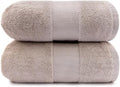 Maisonette Elegance 100% Organic Cotton Turkish Bath Towels, Soft & Absorbent, Ideal Quick Dry Large Bathroom Towel Set for Shower (30" x 58", 2 Pack) - Light Brown (Dune)