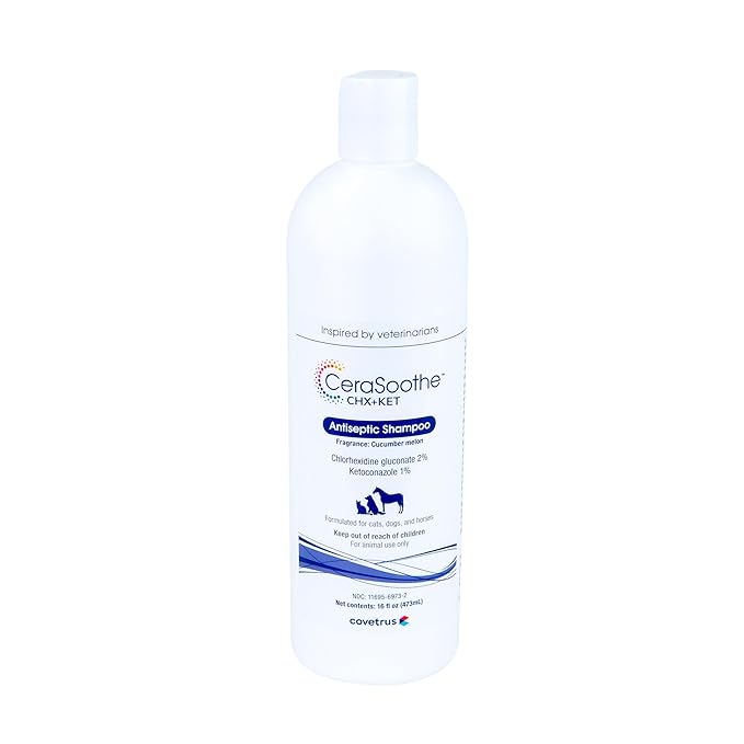 CeraSoothe CHX+KET Antiseptic Shampoo for Dogs, Cats, and Horses - 16oz