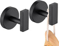 Robe Hook Matte Black Bath Towel Hooks Stainless Steel Wall Hooks for Bathroom Kitchen Closet Garage Door Hanger 2 Pack, AN1001MB-P2
