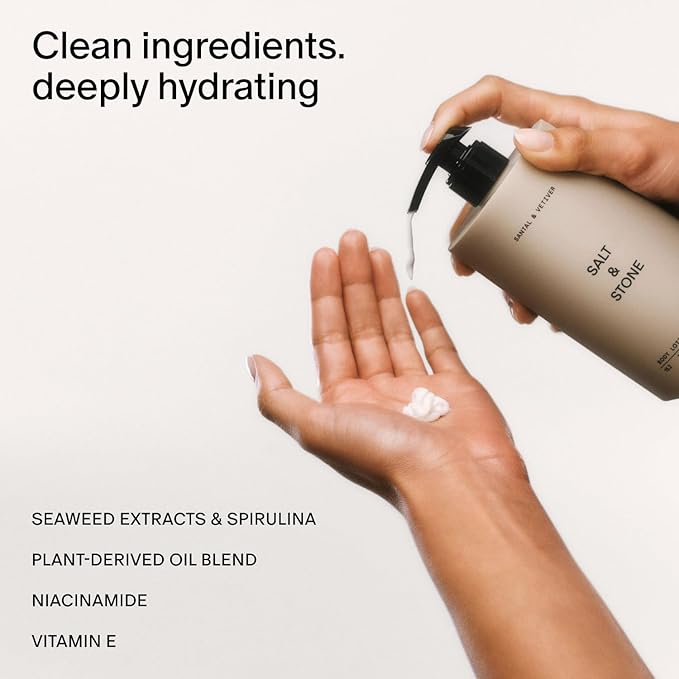 Salt & Stone Body Lotion for Women & Men| Scented Daily Body Lotion | Hydrates, Nourishes & Softens Skin | Restores Dry Skin | Fast-Absorbing | Cruelty-Free & Vegan (450 ml) (Neroli & Basil)