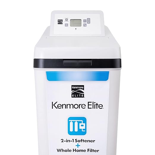 Kenmore Elite 520 Hybrid Water Softener & Whole House Filtration System – NSF-Certified 2-in-1 Softener + Filter – Great Tasting Drinking Water from Whole Home Softener