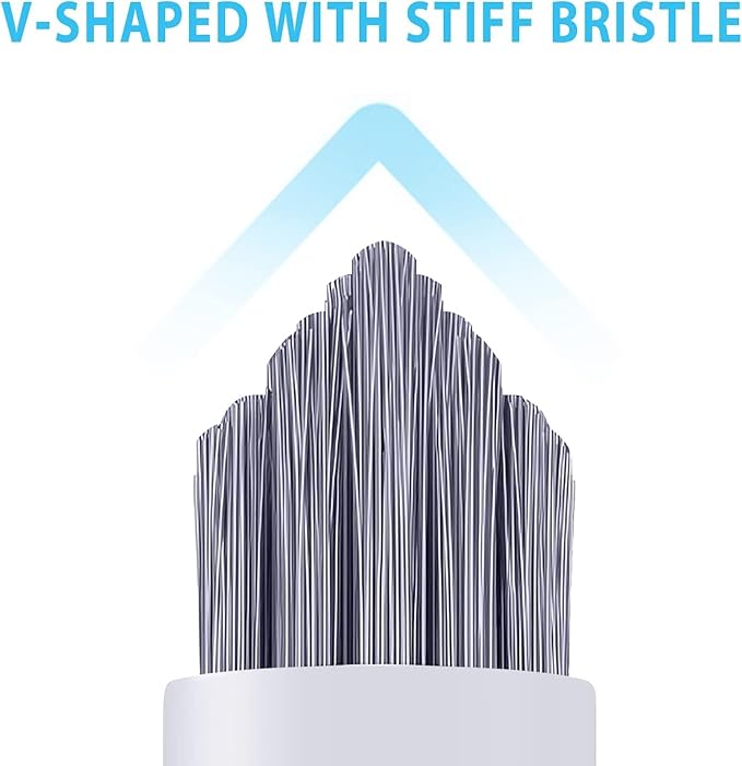 Grout Brush Cleaning,Hard Bristle Grout Cleaner for Tile Floors,Bathroom Cleaning Brushes for Scrub Shower Tile Grout, Black, 4 Pieces
