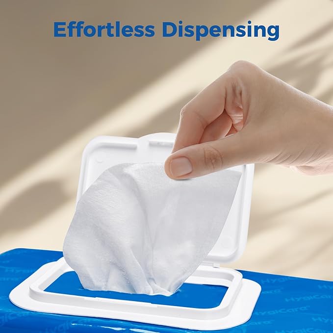 Adult Washcloths Body Wipes 250 Count Fresh Scent 12"x8" Flip Top, Strong Yet Soft, Perfect for Incontinence Cleansing, Clinic, Nursing Home, Hospital, Camping, Travel, Gym