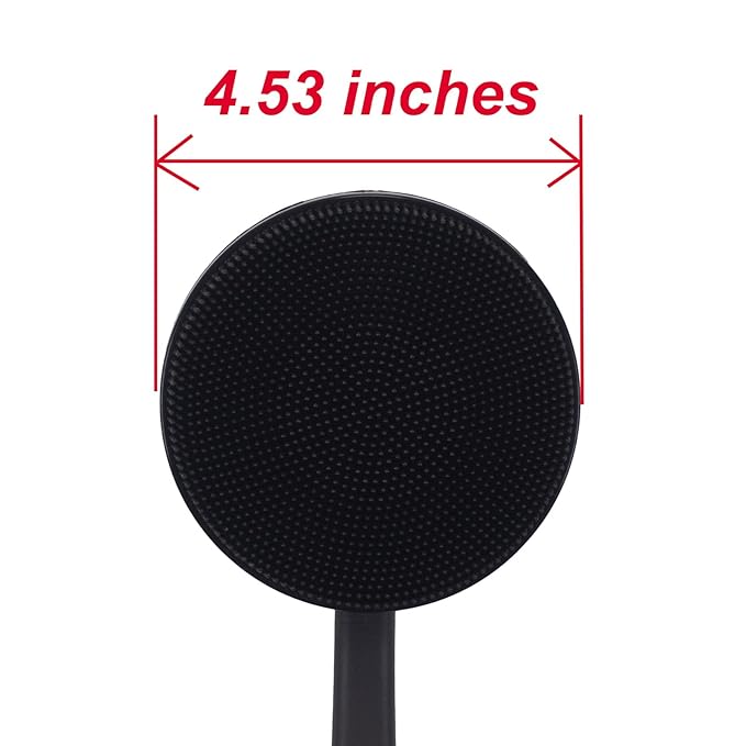 DNC Back Scrubber for Shower, Silicone Shower Brush with Long Handle Soft Bristles, Bath Body Exfoliator Washer for Men Women