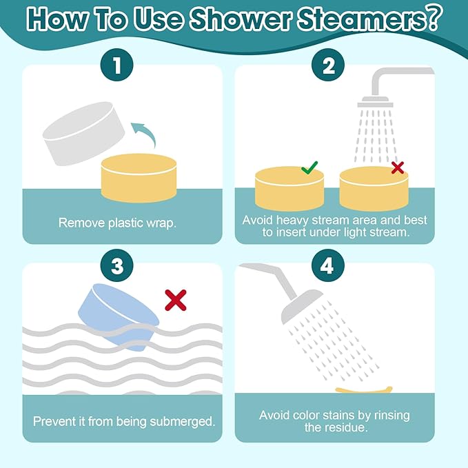 32 Pack Shower Steamers Aromatherapy Gifts for Women and Men, Bulk Shower Bombs with Essential Oils, Self Care, Spa Gifts, Birthday Gifts, Stocking Stuffers and Christmas Gifts