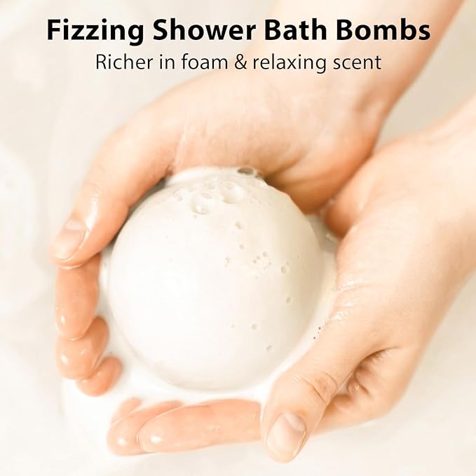 Magnesium Bath Bombs Post Workout Recovery Sore Muscles Tension Epsom Salt Bath Infused with Vanilla SheaButter Coconut Perfect Stocking Stuffers Gift