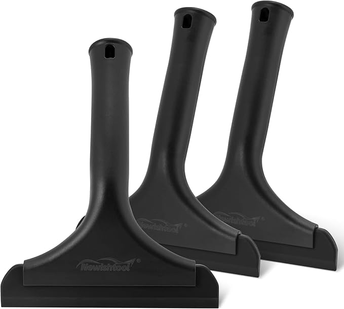 NEWISHTOOL Small Squeegee for Car/Home Use, Window Tint Squeegee for Car Windows, Windshield, Side Mirrors, Shower Squeegee for Bathroom, Shower Glass Door, Tile Walls Cleaning Water Wiper, 3 Pack