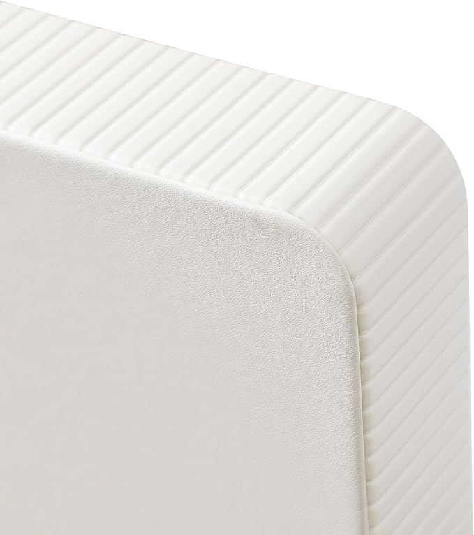 2 Pack Nightstand Organizer Tray, Decorative Perfume Valet Tray Trinket Dish Catch All Purse Key Bowl, PU Leather Coffee Table Trays for Vanity Dresser Bedside Bathroom Countertop (Ivory)