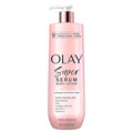 Olay Super Serum Hand & Body Lotion for Dry Skin, 24hr Long Lasting Hydration, 5+ Ingredient Serum Complex for Bright Even Firm Luminous Skin, Sweet Vanilla & Soft Wood Scent, 18.5 fl oz