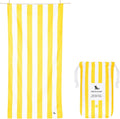 Dock & Bay Beach Towel - Quick Dry, Sand Free - Compact, Lightweight - 100% Recycled - Includes Bag - Cabana - Boracay Yellow - Extra Large (200x90cm, 78x35)