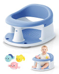 Baby Bath Seat for Babies 6 Months & Up, Bath Seats for Babies Sitting Up, 3 Baby Bath Toys, Open Design, Non-Slip, Compact Toddler Bath Seat.