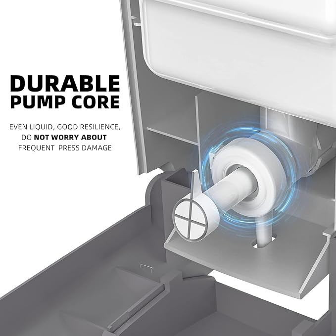 Soap Dispenser Wall Mount Adhesive Commercial Soap Dispenser 800ml No Drill Hand Sanitizer Dispenser for Bathroom Support Liquid and Gel,Silver-PN9088