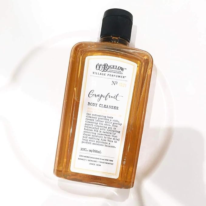 C.O. Bigelow Grapefruit Body Wash, Village Perfumer Moisturizing Body Wash with Aloe Vera, 10 Fl Oz