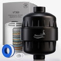 30 Stage Shower Filter Shower Head Filter High Output Softener Reduces Dry Skin Chlorine Odors Black