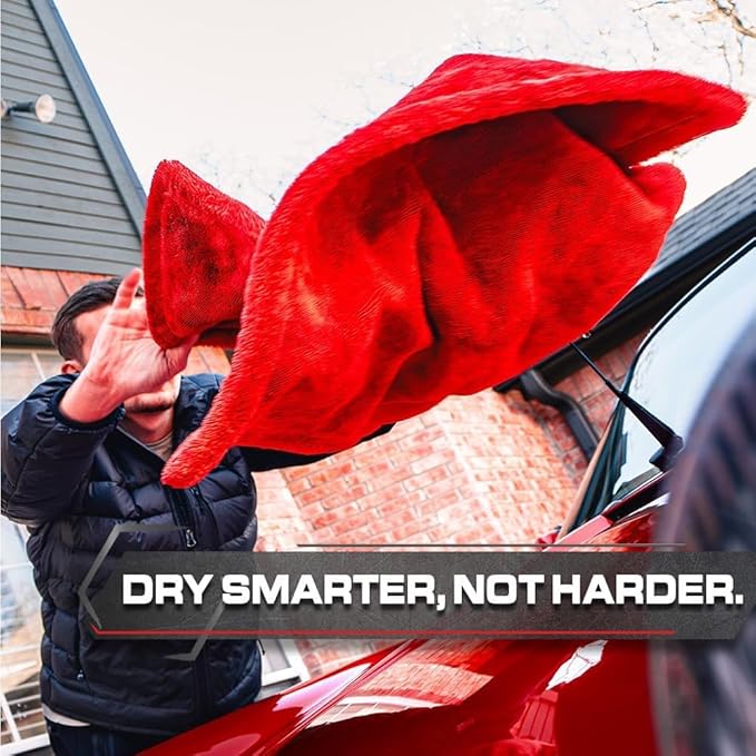 Blackline Car Drying Towel - 2ft x 3ft XL-Popular Pick Among Detailing Pros - 1300 GSM Microfiber Towel - Absorbs Over 8lbs of Water - Leaves No Streaks, Spots or Scratches - Dries an Entire Car