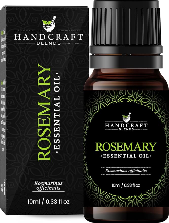 Handcraft Blends Rosemary Essential Oil – 0.33 Fl Oz – 100% Pure and Natural – Premium Grade Essential Oil for Diffuser and Aromatherapy, Skin, Massage, Candle and Soap Making Fragrance