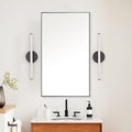 20x36 Inch Black Bathroom Mirror, Copper-Free Mirror, Aluminum Alloy Frame Vanity Mirror, Rectangle Wall Mounted Mirror, Modern Mirror for Bedroom/Living Room/Porch Horizontal or Vertical