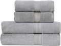 Christy Supreme Hygro 4 Piece Towel Set | Silver | 100% Luxury Supima Cotton | Ultra Soft | Super Absorbent | 650GSM | 2 Bath Towels 2 Hand Towels