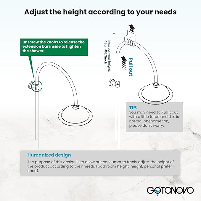 gotonovo Bathroom Classic Exposed Shower Faucet Wall Mount Shower System 8 Inch Luxurious Rainfall Shower Head Set with Tub Spout and Handheld Spray Double Cross Handles Oil Rubbed Bronze