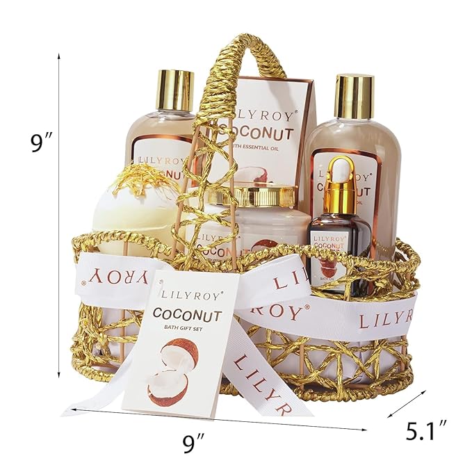 Christmas Gifts for Women and Men - 8-Piece Luxury Bath & Body Gift Set for Women Self Care Kit Spa Gift Baskets | Perfect Mothers Day Gifts for Mom, Birthday Gifts, All Occasion Holiday Present