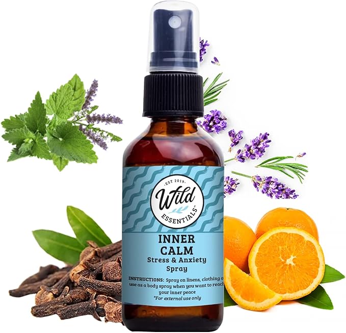 Wild Essentials All Natural Essential Oil Sprays, 2 Ounce, 60ml, Organic Witch Hazel, Aromatherapy, Made in USA