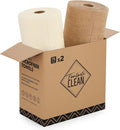 Fantasticlean Microfiber Cleaning Cloth Roll -150 Pack, Tear Away Microfiber Towels, 12" x 12", Reusable, Washable, Ultra Absorbent Dishcloth for Home Supplies, Car, Pet, Kitchen (Tan & Beige)